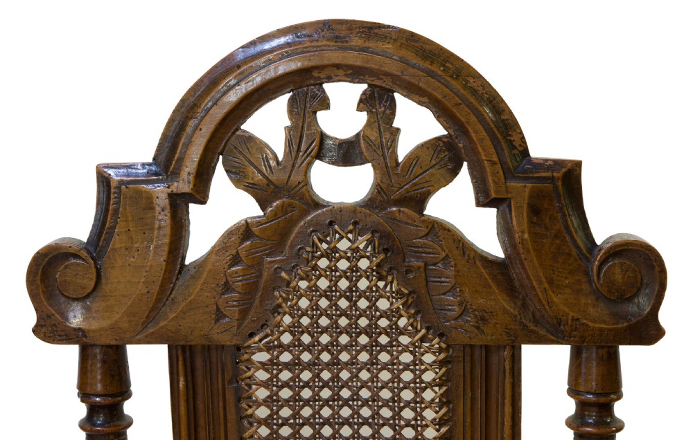A Pair of 17thCentury Dutch Walnut Side Chairs View IV