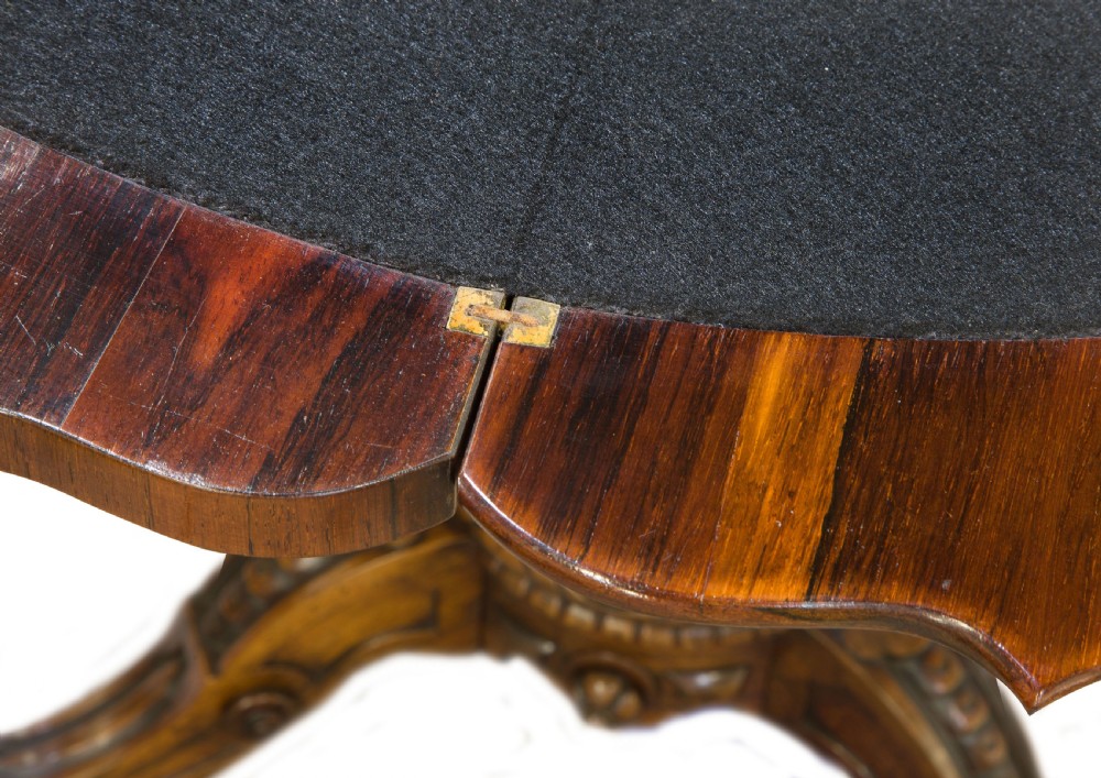 19thCentury Rosewood card table View III