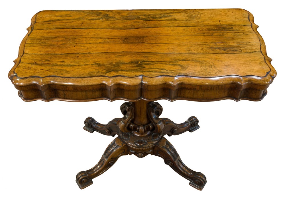 19thCentury Rosewood card table View V