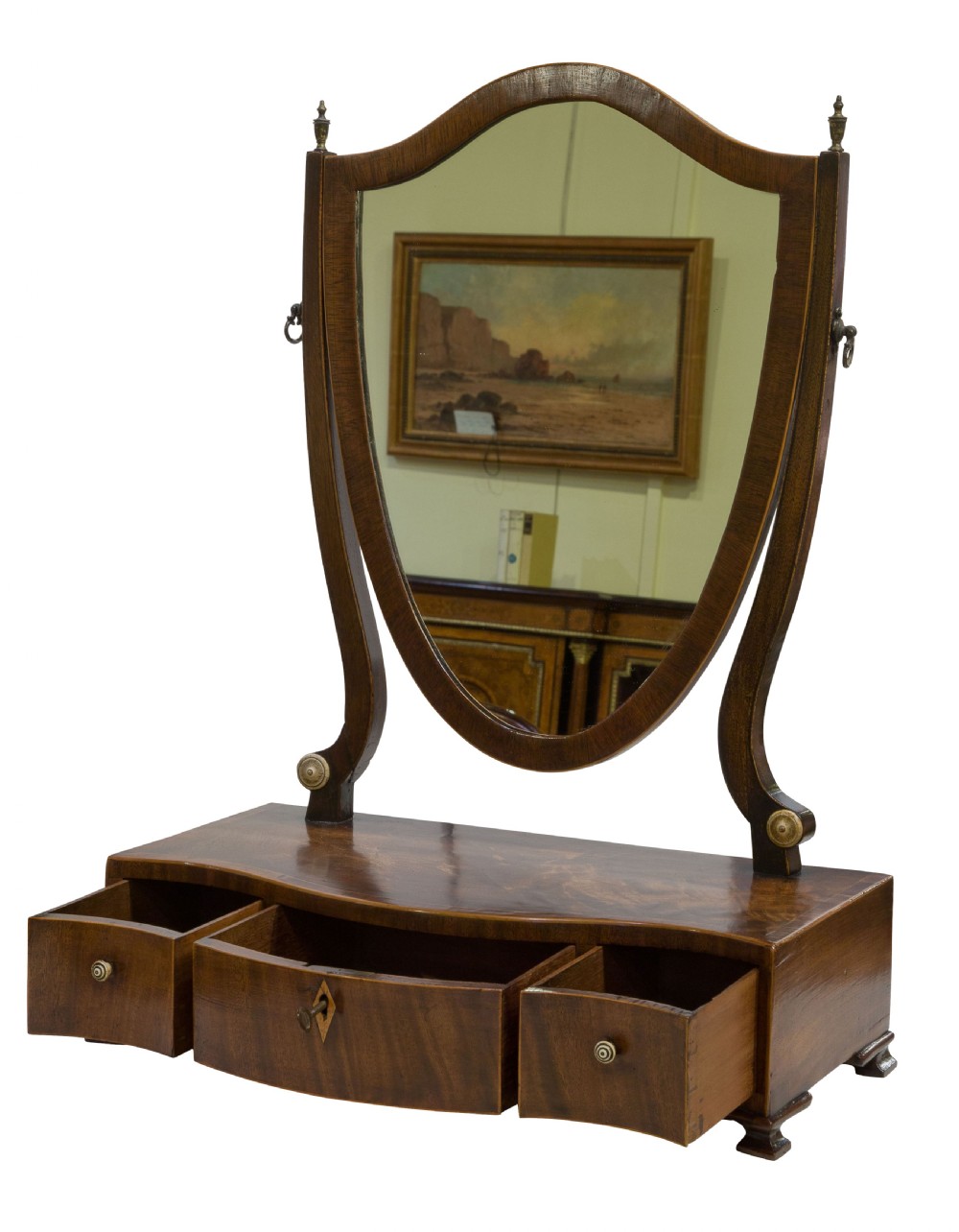 George III Mahogany Swing Mirror View II