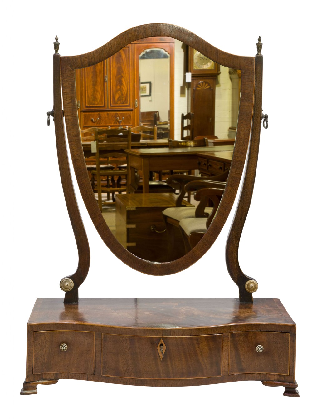 George III Mahogany Swing Mirror View IV