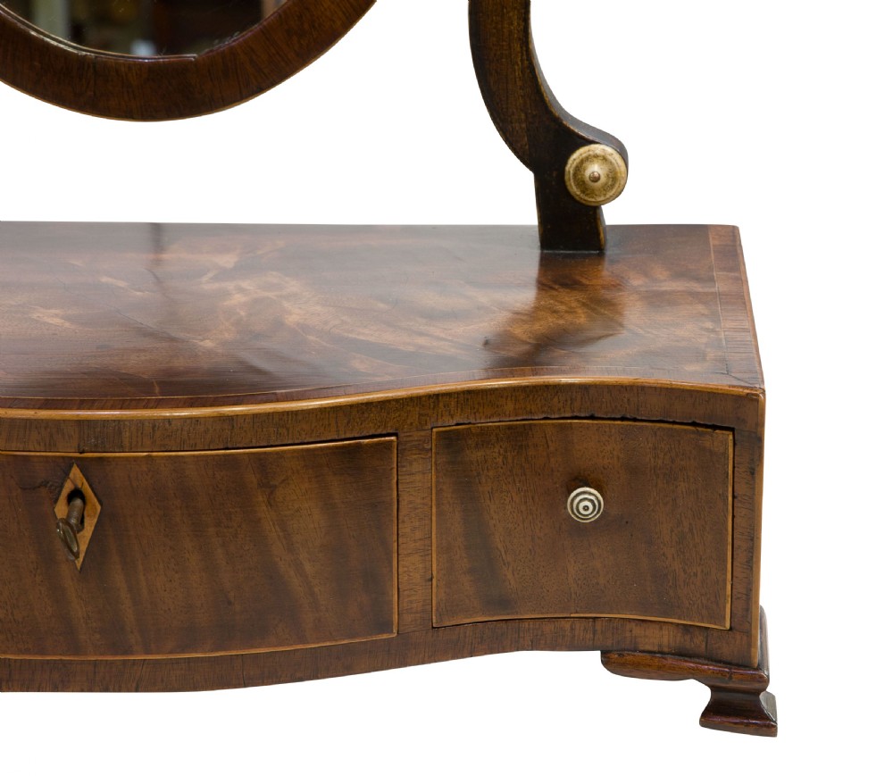 George III Mahogany Swing Mirror View V