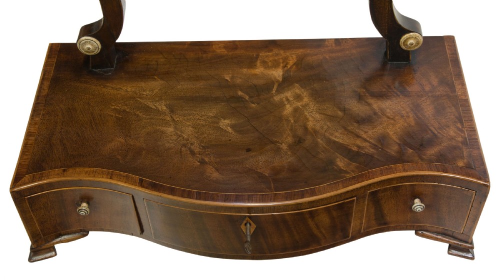 George III Mahogany Swing Mirror View VIII