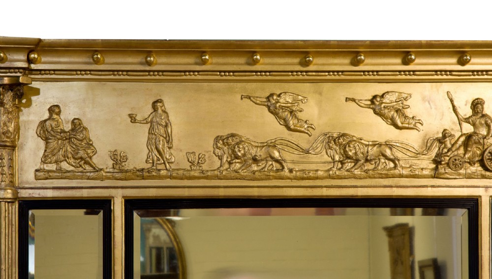 Regency giltwood overmantel mirror View V