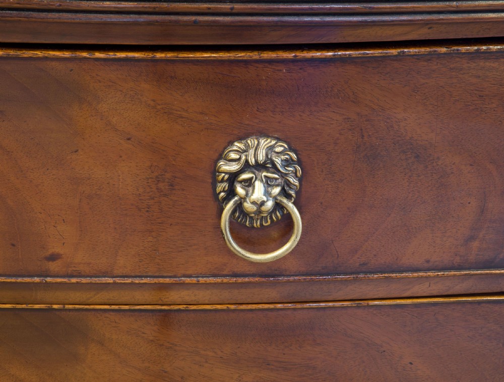 Late Regency bowfront chest of drawers c1820 View VIII