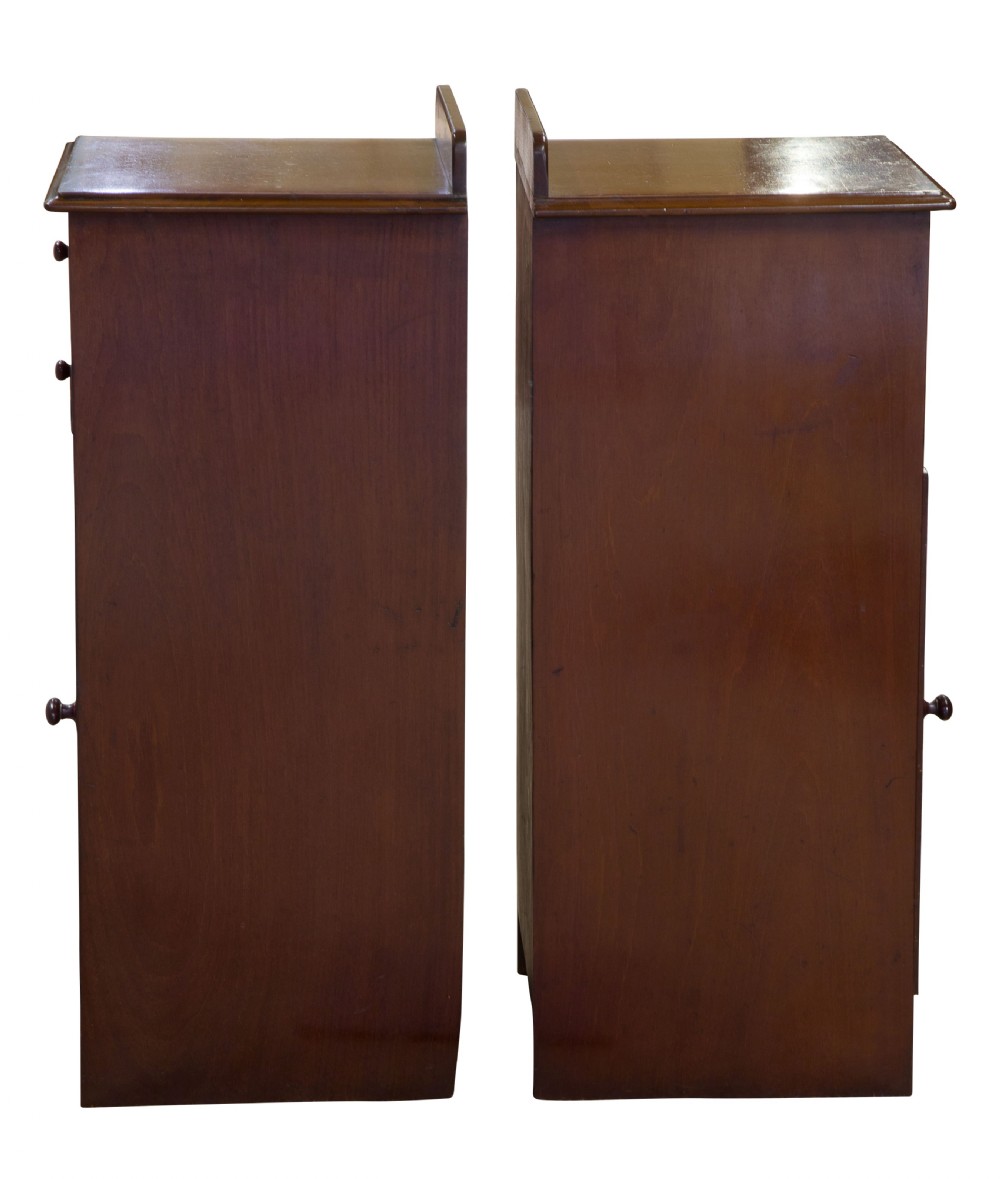 Pair of mahogany beside cabinets c1880 View VII