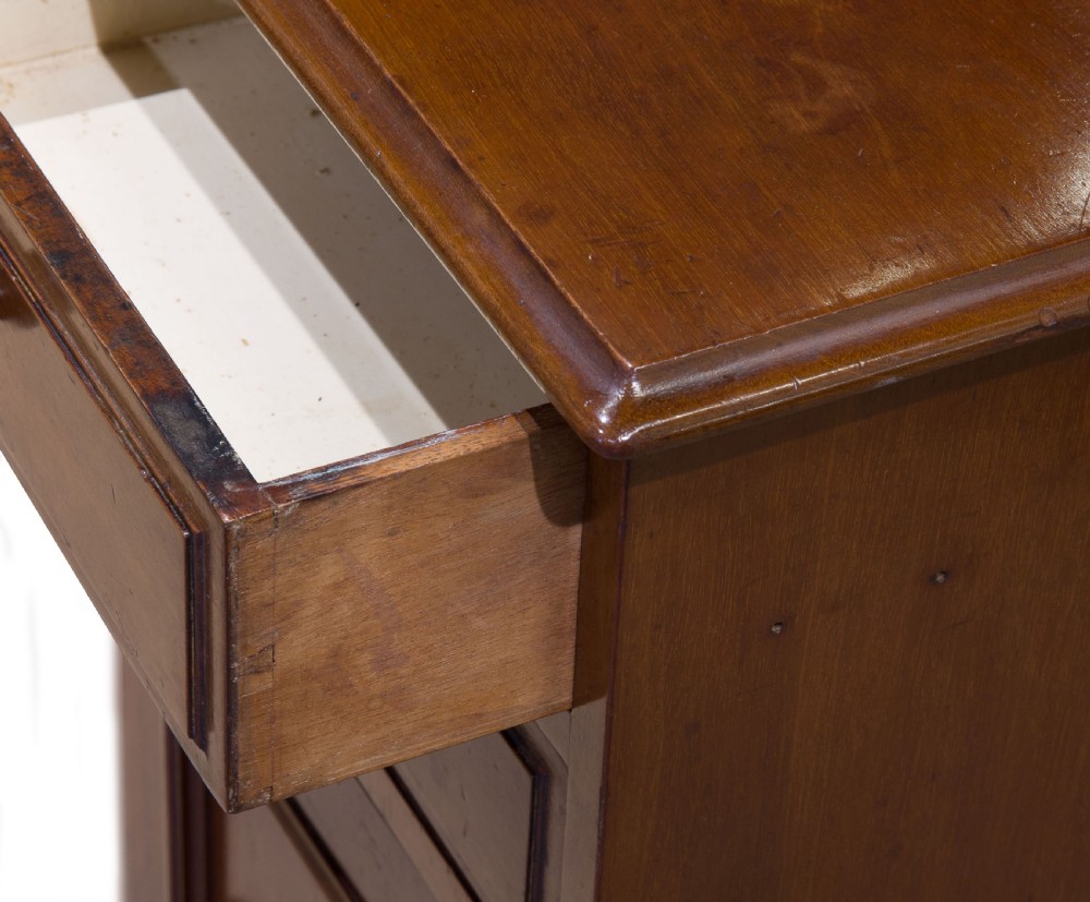 Pair of mahogany beside cabinets c1880 View X