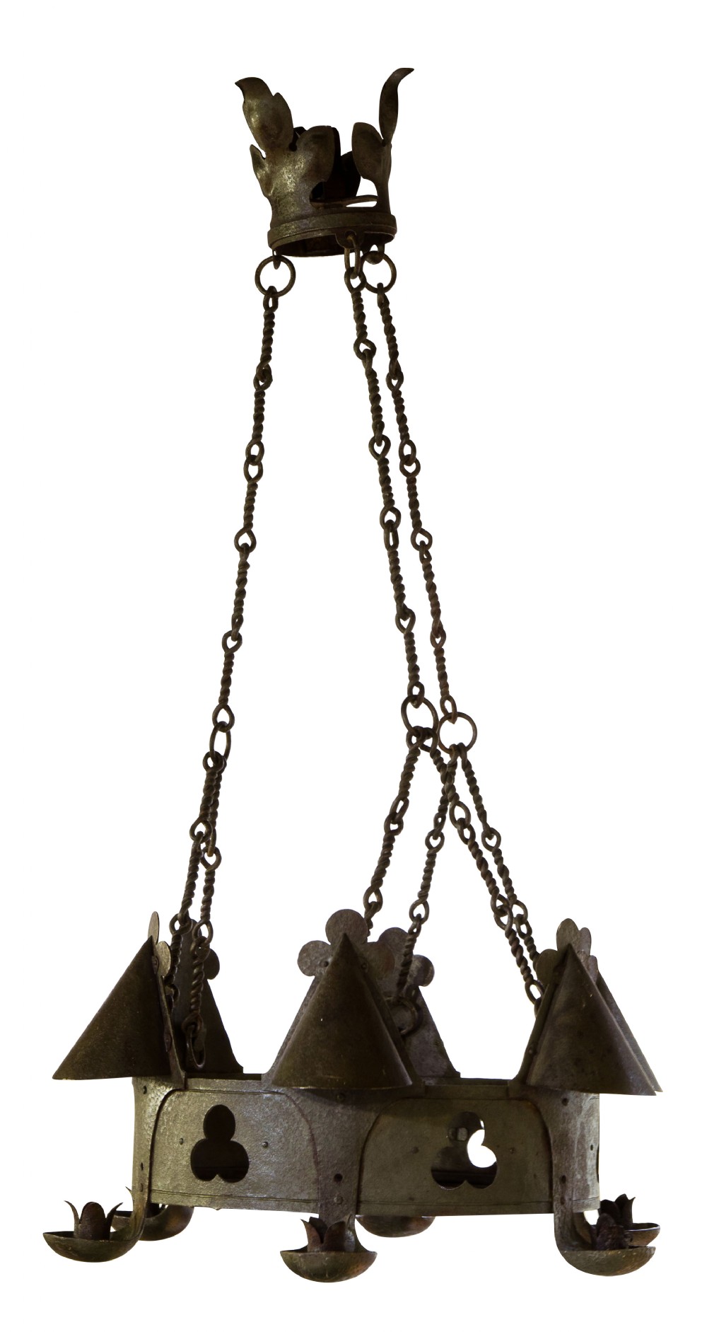 Circular iron gothic chandelier