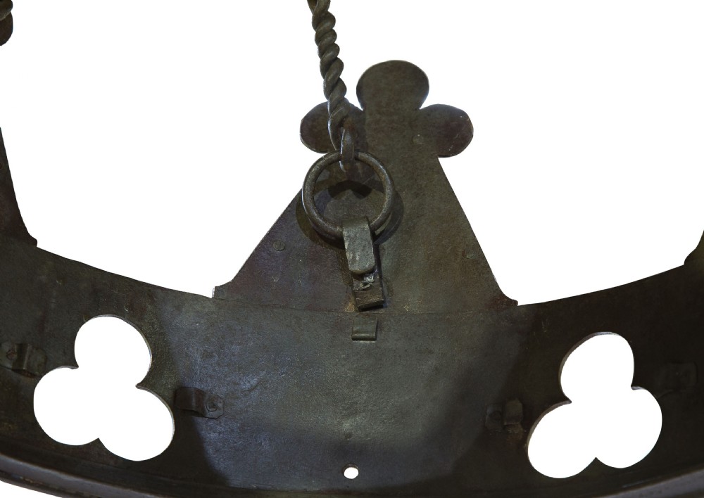 Circular iron gothic chandelier View II
