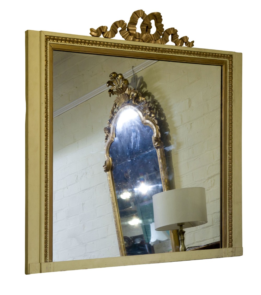 Painted Louis XVI style overmantel mirror View II