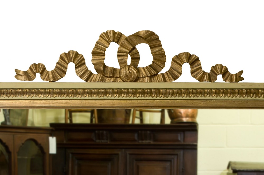 Painted Louis XVI style overmantel mirror View III