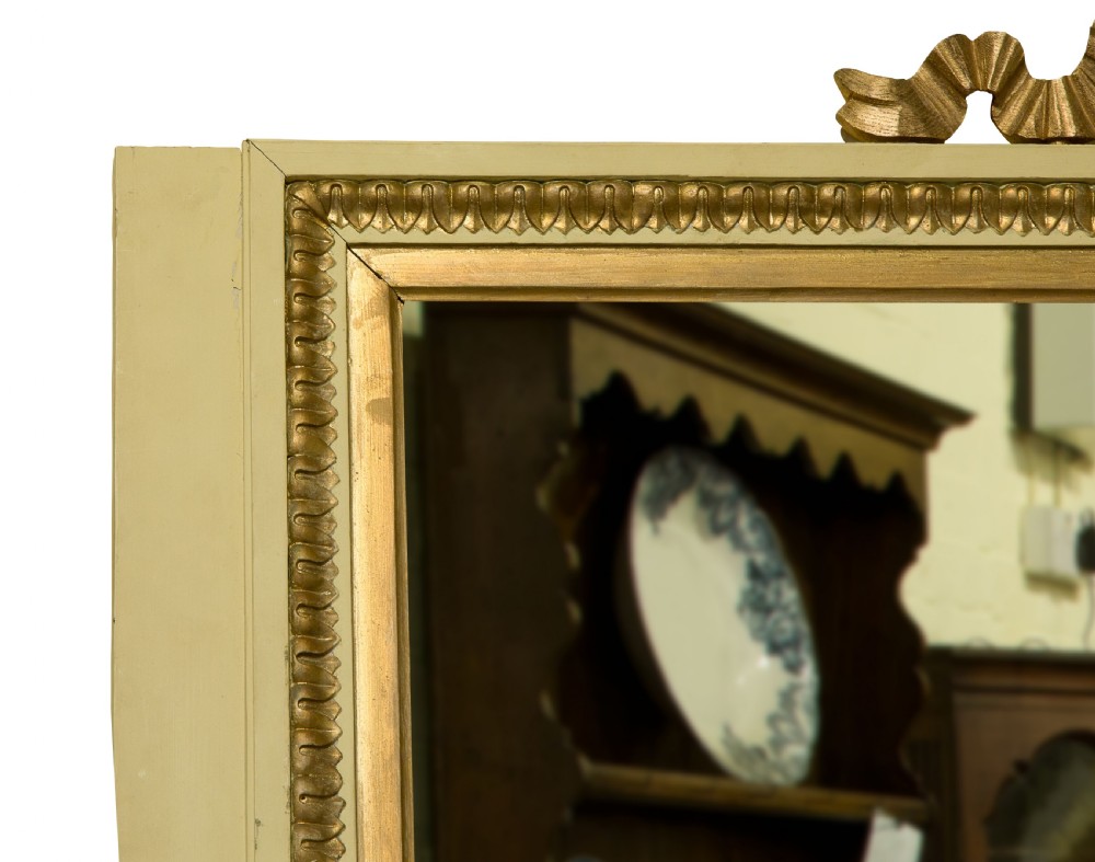 Painted Louis XVI style overmantel mirror View IV