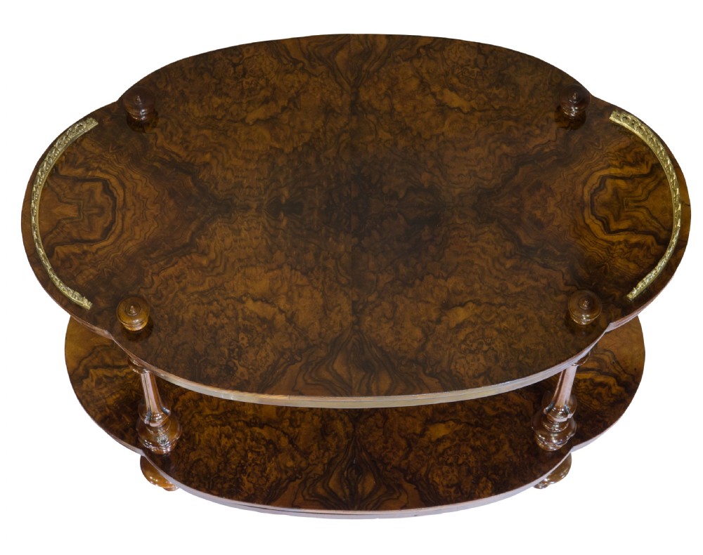 Victorian burr walnut etagère View IV
