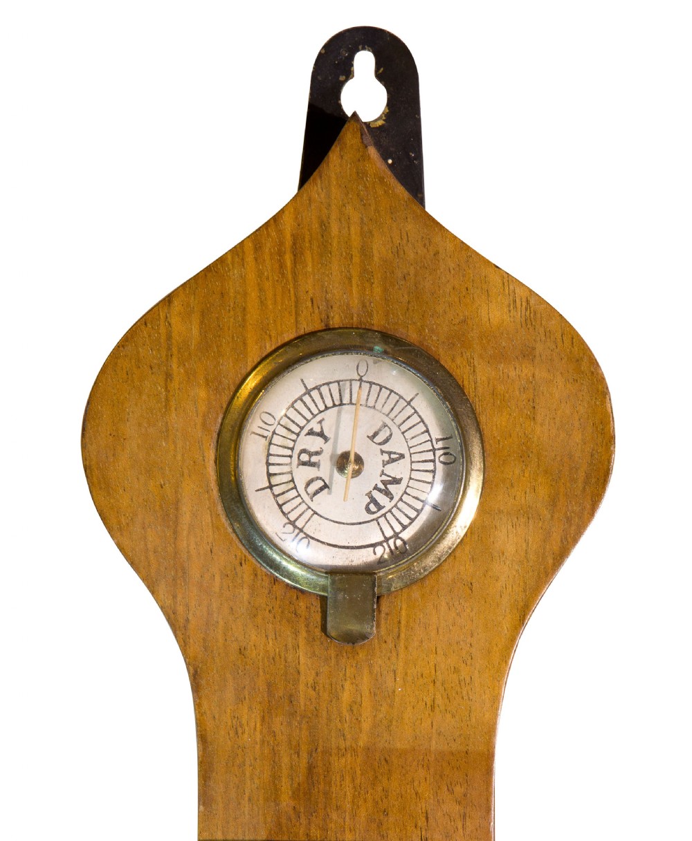 19thc mahogany cased mercury banjo barometer View VI