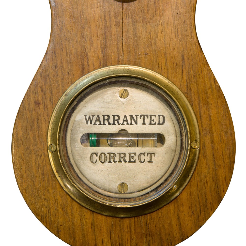 19thc mahogany cased mercury banjo barometer View VII