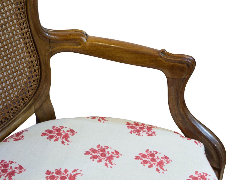 Pair of walnut framed fauteilles View VII