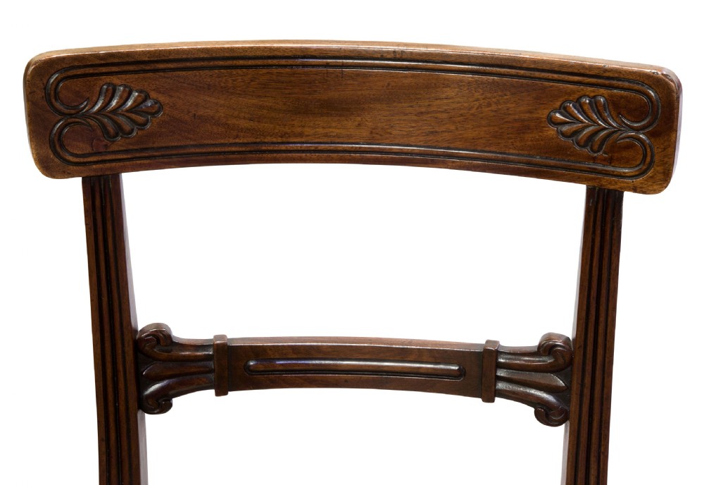 Pair of mahogany & leather side chairs View VI