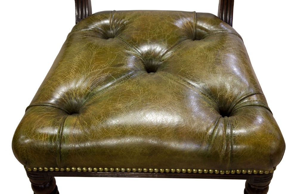 Pair of mahogany & leather side chairs View VII