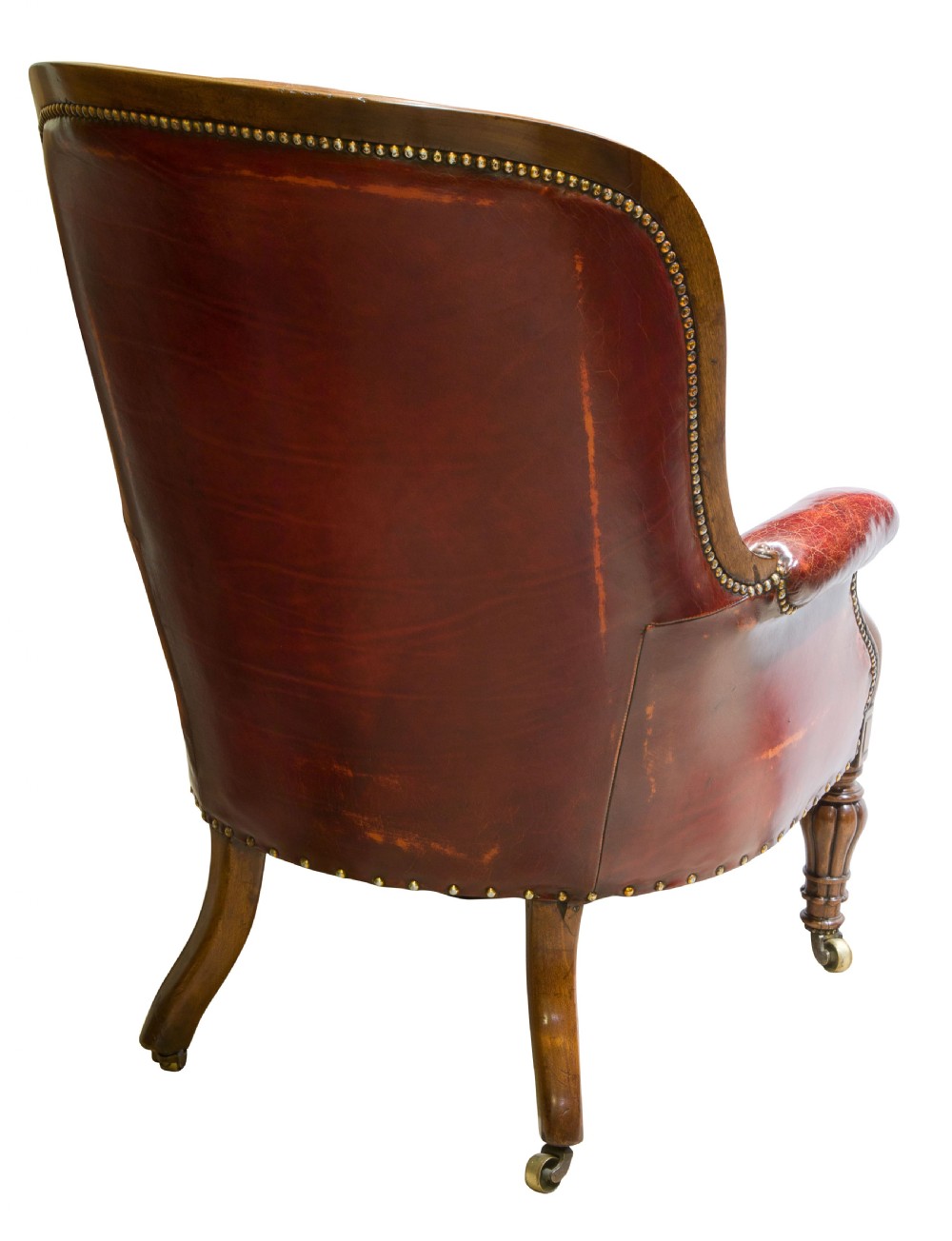 19thc mahogany and leather library chair View IV