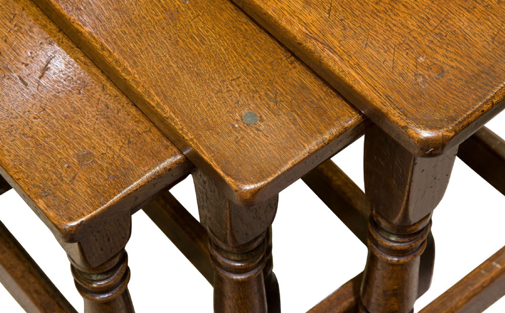 Nest of Three Oak Tables View VI