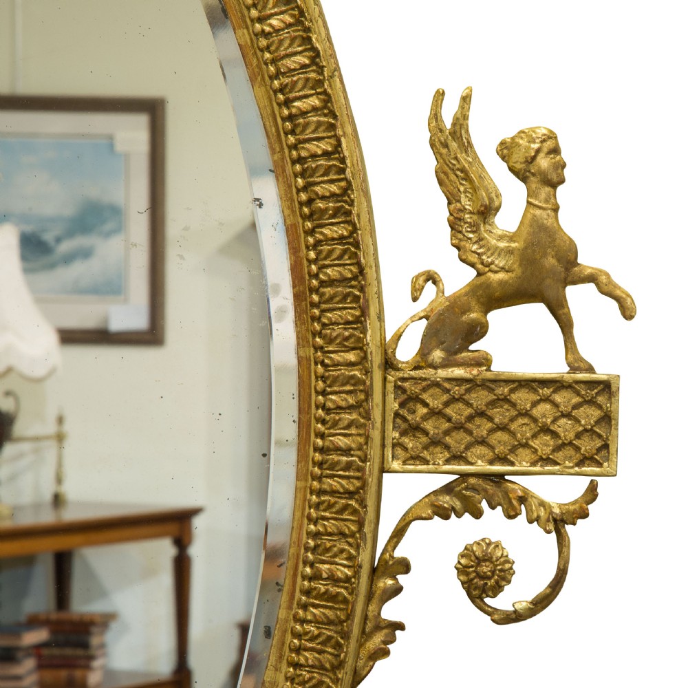 18thc Adam style gilded bevelled mirror circa 1890 View IV