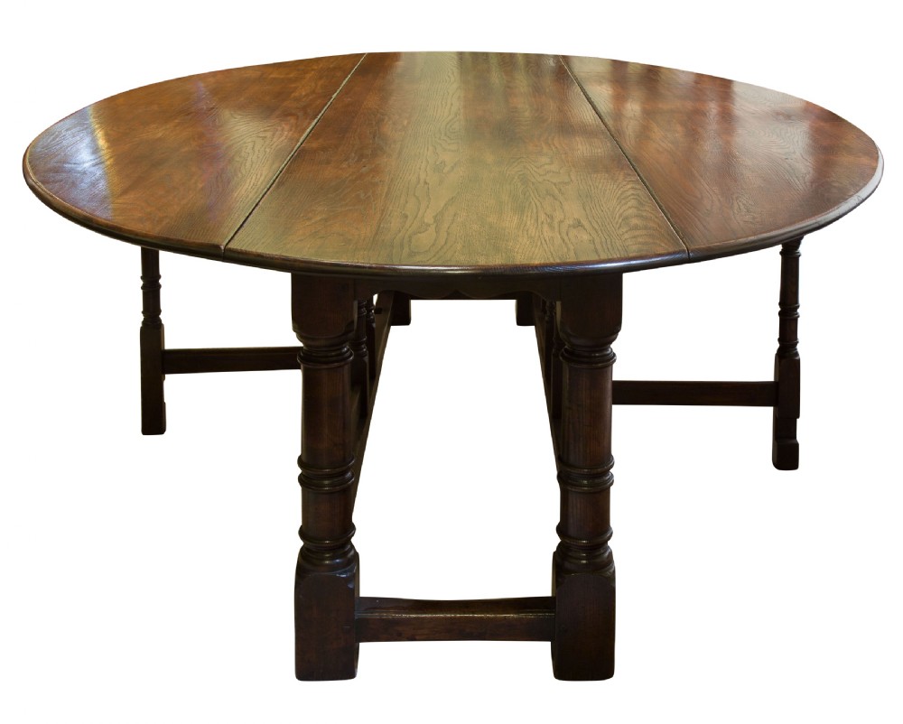 Extra long oak gate leg table View III