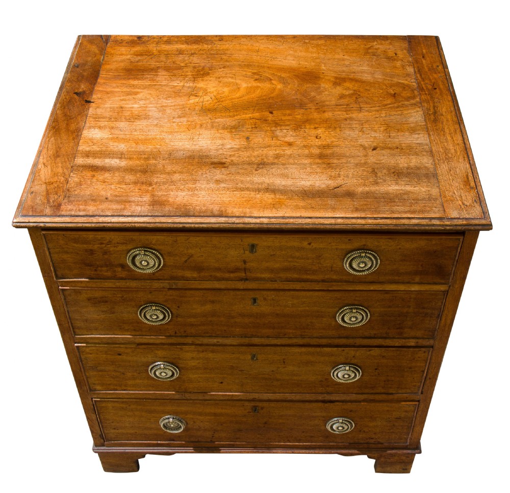 A Pretty Small early 19thCentury Mahogany Chest of Drawers View V