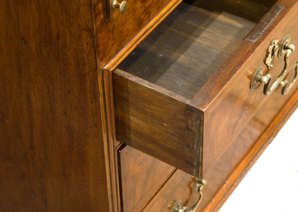 Small Queen Anne Style Walnut Bureau View VIII