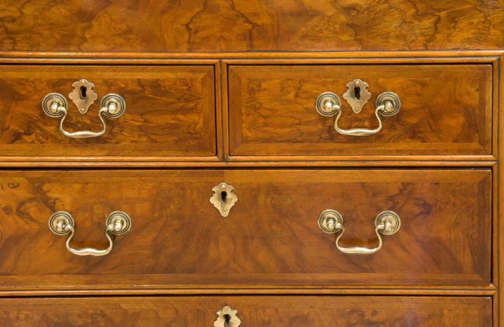 Small Queen Anne Style Walnut Bureau View IX