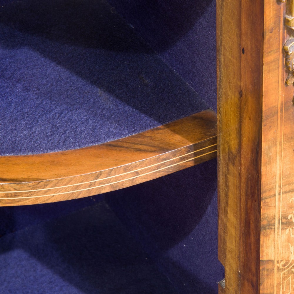 19thCentury Walnut Bow Ended Credenza View V