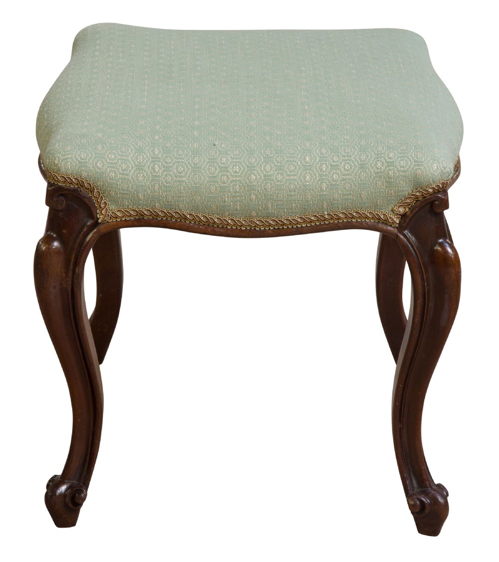 19thc mahogany stool on cabriole legs View III