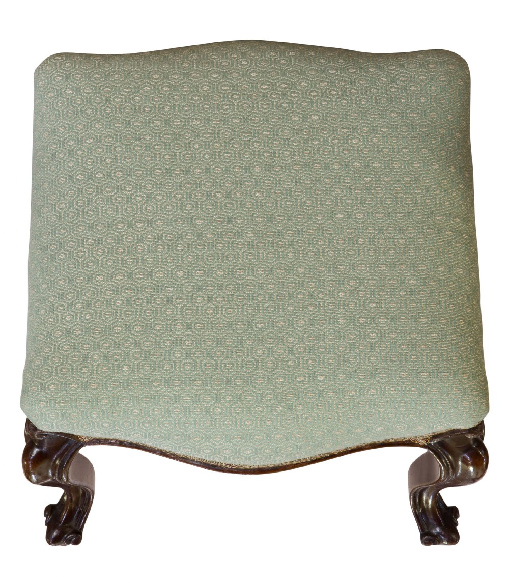 19thc mahogany stool on cabriole legs View IV