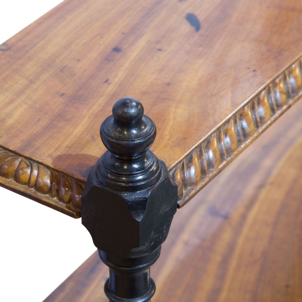 19thc Anglo Indian satinwood & ebony shelves View V