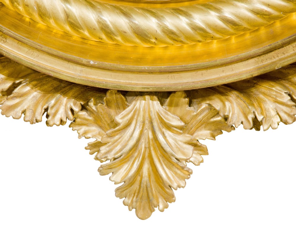 Regency giltwood convex mirror View V