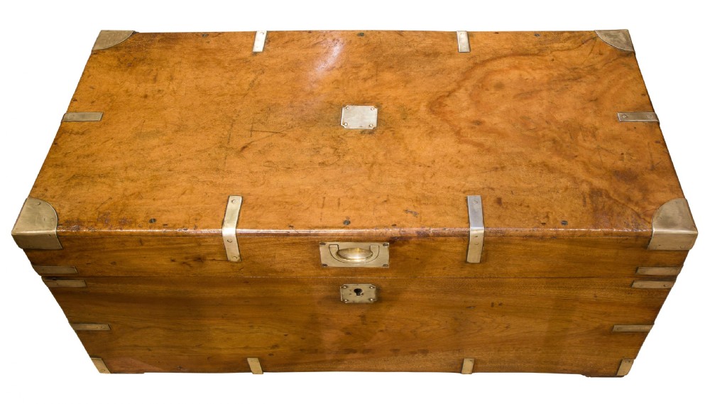 Brass mounted camphor trunk View VI