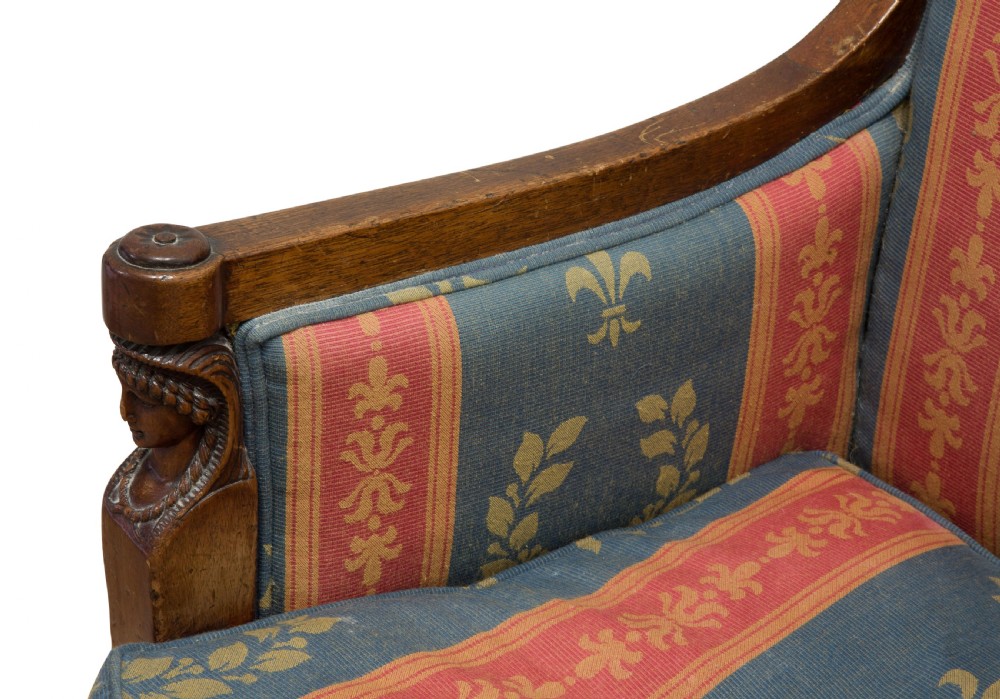 French Empire mahogany armchair c1810 View V