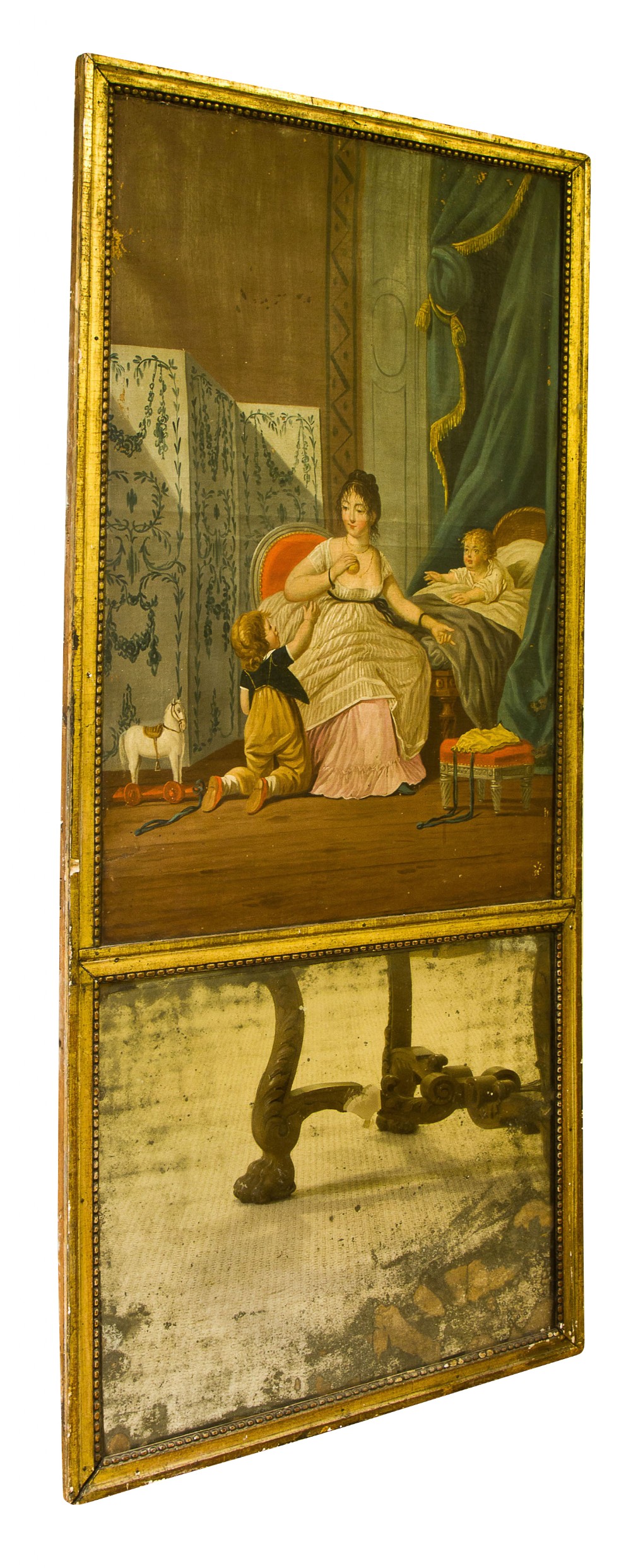 A French trumeau mirror c1810