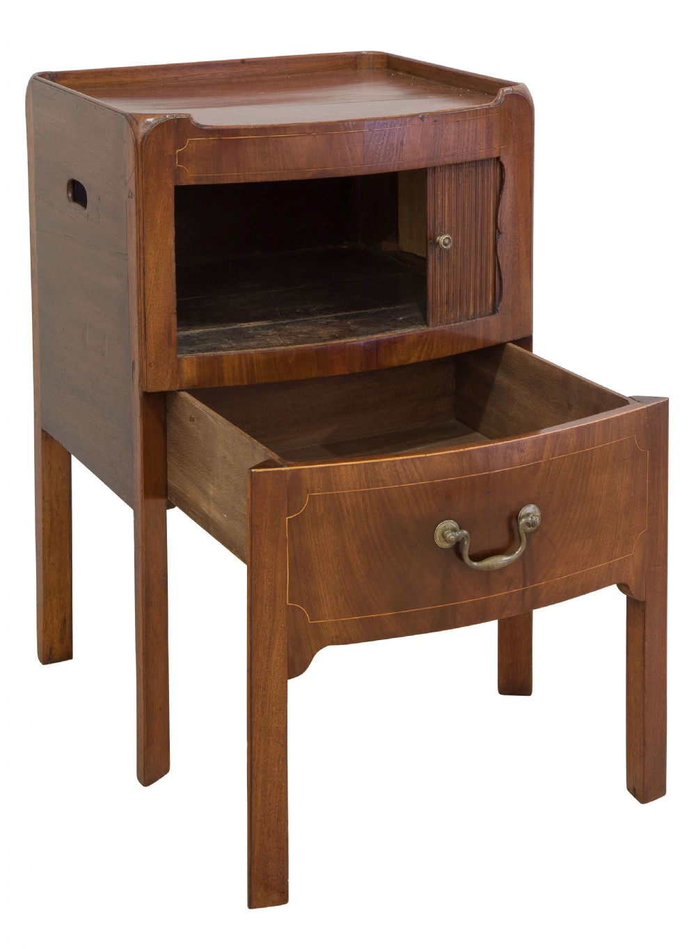 Pair of George III mahogany bedside tables View III
