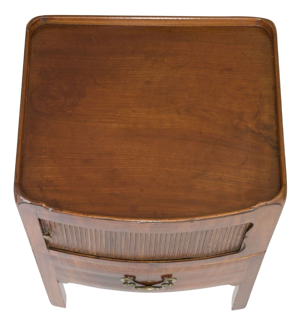 Pair of George III mahogany bedside tables View VI