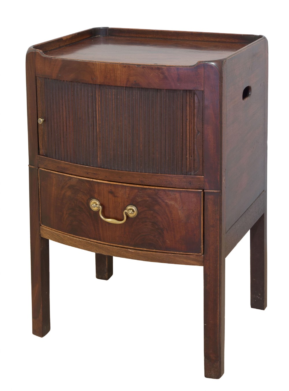 Pair of George III mahogany bedside tables View IX