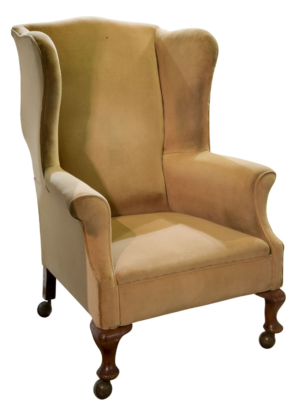 Queen Anne style wing armchair