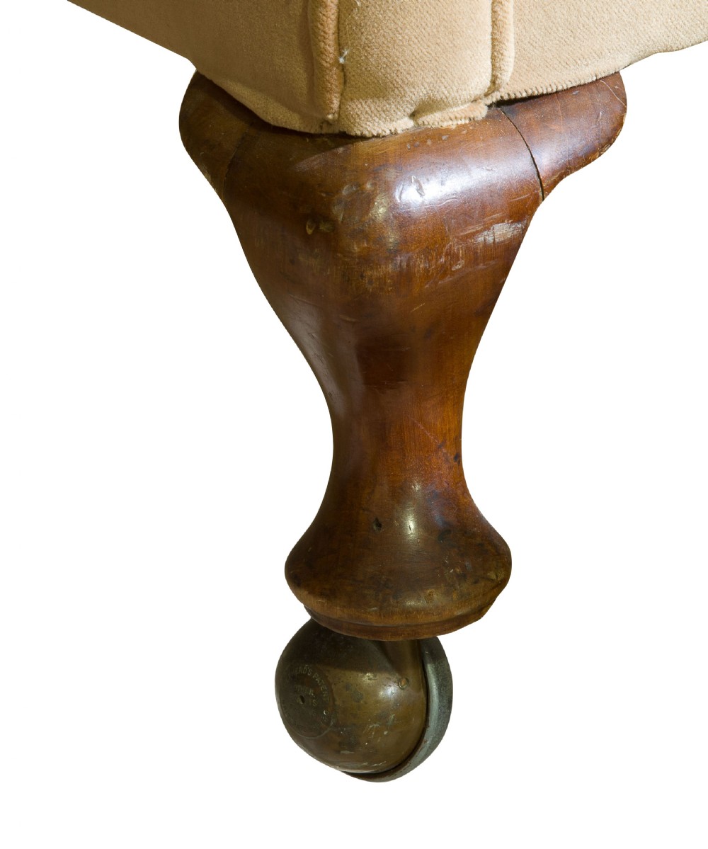 Queen Anne style wing armchair View V