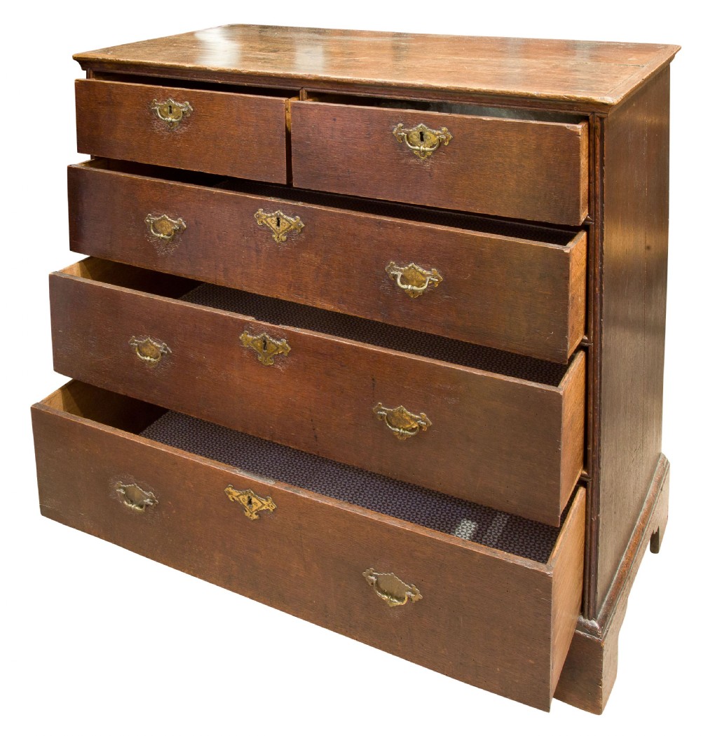 A Queen Anne Period Oak Chest of Drawers View II