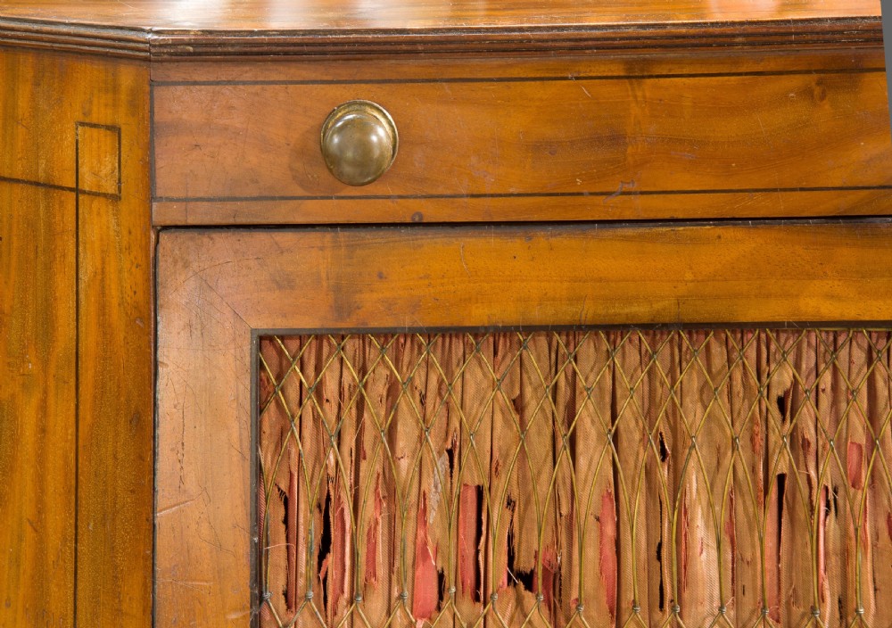 Late Georgian mahogany cabinet of unusual hexagonal form View V