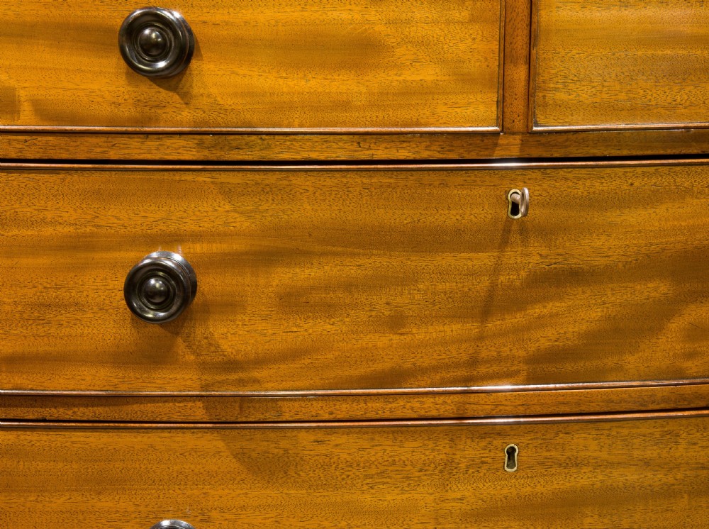 A Tall Mahogany Bow Front Chest View VI