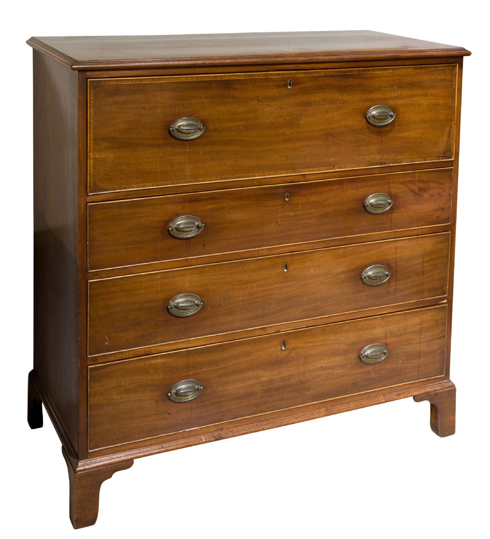 A George III Mahogany Secretaire Chest