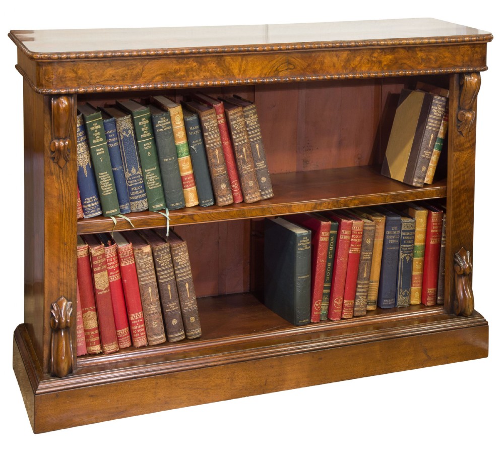 Victorian burr walnut bookcase