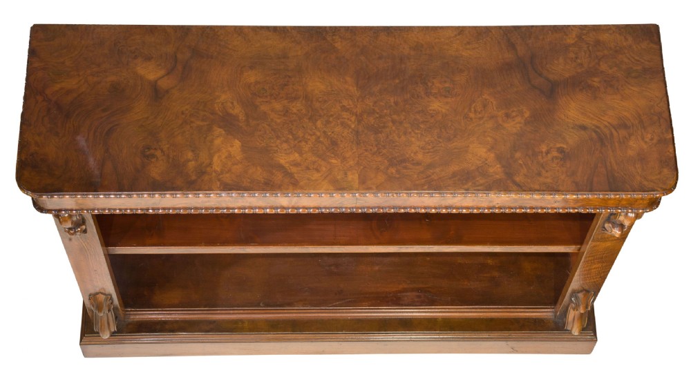 Victorian burr walnut bookcase View V