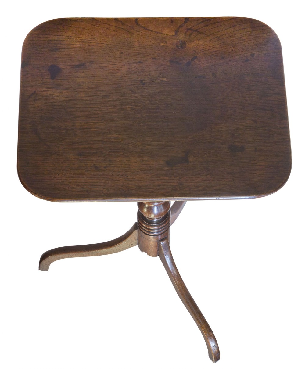 George III oak square top wine table View IV
