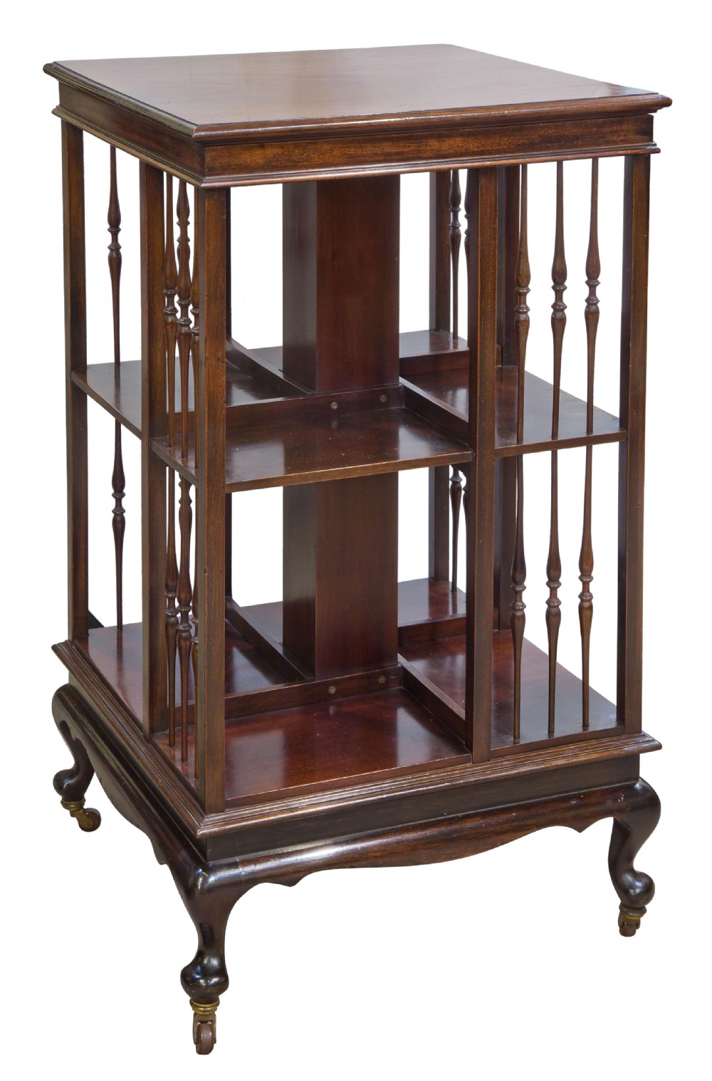 Mahogany revolving bookcase
